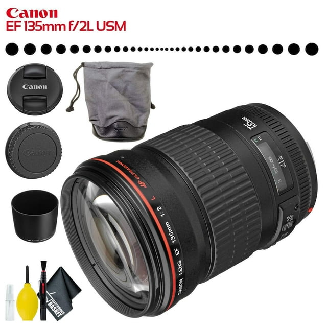 Canon EF 135mm f/2L USM Objectif (Modèle Intl) avec Kit de Nettoyage