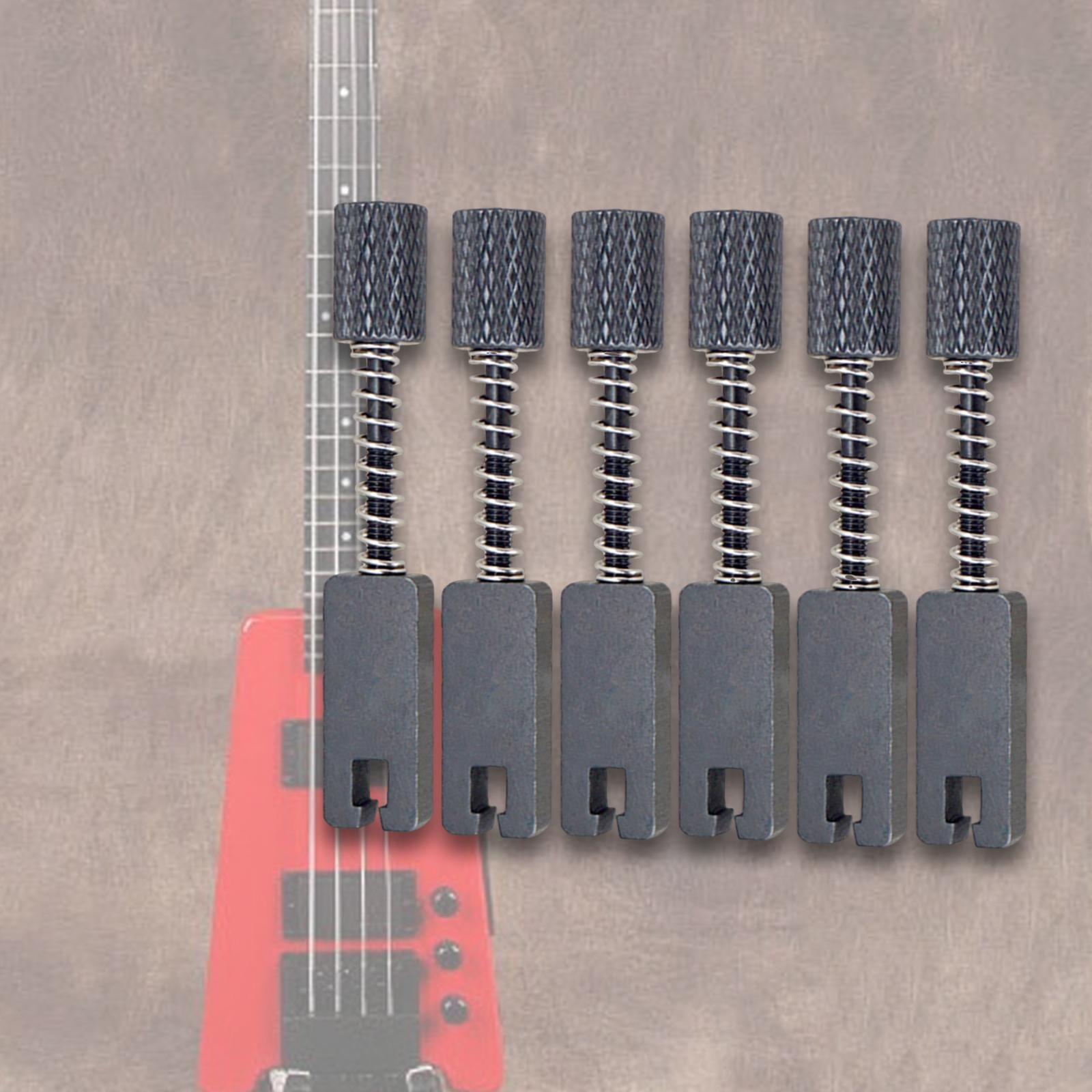 Dualoai 6 Pieces Electric Guitar Bridge Saddles Convenient to Use Metal Repair Parts