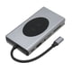 thumbnail image 3 of 13 en 1 Tipo C Hub Tipo C a HD Interfaz multimedia VGA 5 USB3.0 Tarjeta de memoria Tarjeta de almacenamiento RJ45 PD AUDIO3.5 Carga inalámbrica 10W Gris, 3 of 14