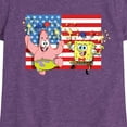 thumbnail image 3 of SpongeBob SquarePants -  Patrick Sparkers Flag - Toddler & Youth Girls Short Sleeve Graphic T-Shirt, 3 of 6