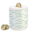 thumbnail image 1 of Bear Piggy Bank, Swimming Polar Bears North Pole Arctic Mammals Winter Frozen Sea Hand Drawn, Ceramic Coin Bank Money Box for Cash Saving, 3.6" X 3.2", Almond Green White, by Ambesonne, 1 of 4