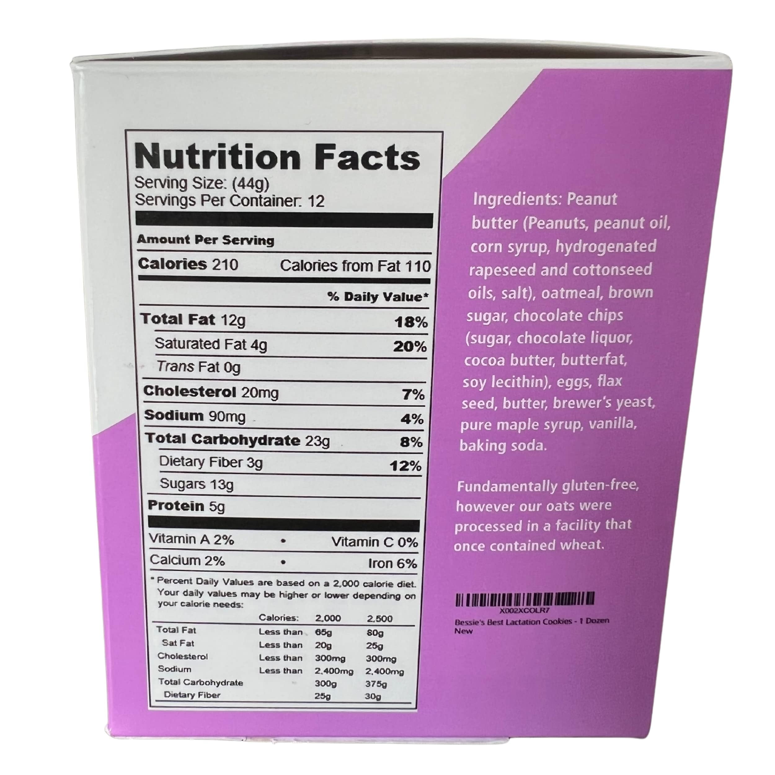 Bessie’s Best Lactation Cookies - Lactation Support & Breast Milk Boosting Cookies - 9 Count