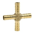 thumbnail image 1 of Conector De 4 Vías En Cruz De Manguera De Cola De Latón De 8mm Para Aire Agua Aceite Gas, 1 of 1