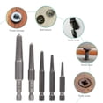 thumbnail image 2 of 5pcs Steel Screw Extractors for Broken Bolt Removal and Stripped Tap Extraction, 2 of 8