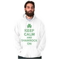 thumbnail image 5 of Keep Calm Shamrock On St Patrick's Hoodie Sweatshirt Women Men Brisco Brands X, 5 of 6