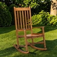 thumbnail image 2 of Tcbosik Outdoor Wood Rocking Chair, Lounge Chair with High Back, Rocker for Garden, Patio, Yard, Natural, 2 of 8