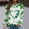thumbnail image 2 of Ociviesr Womens St Patricks Day Prints Long Sleeve O Neck T Shirt Top, 2 of 5