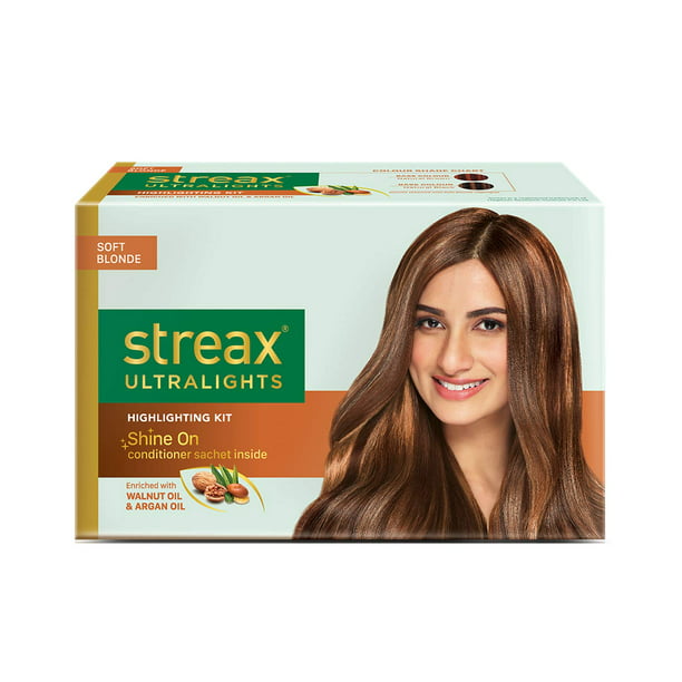 Streax Ultralights Hair Highlighting Kit Enriched with Argan & Walnut Oil -  Soft Blonde  fl Oz (60gr.) 