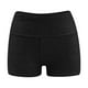 thumbnail image 5 of Leggings de cintura baja y doblez para mujer: pantalones cortos ajustados de color liso con tejido de poliéster, adecuados para el verano, el uso informal y el uso diario., 5 of 5