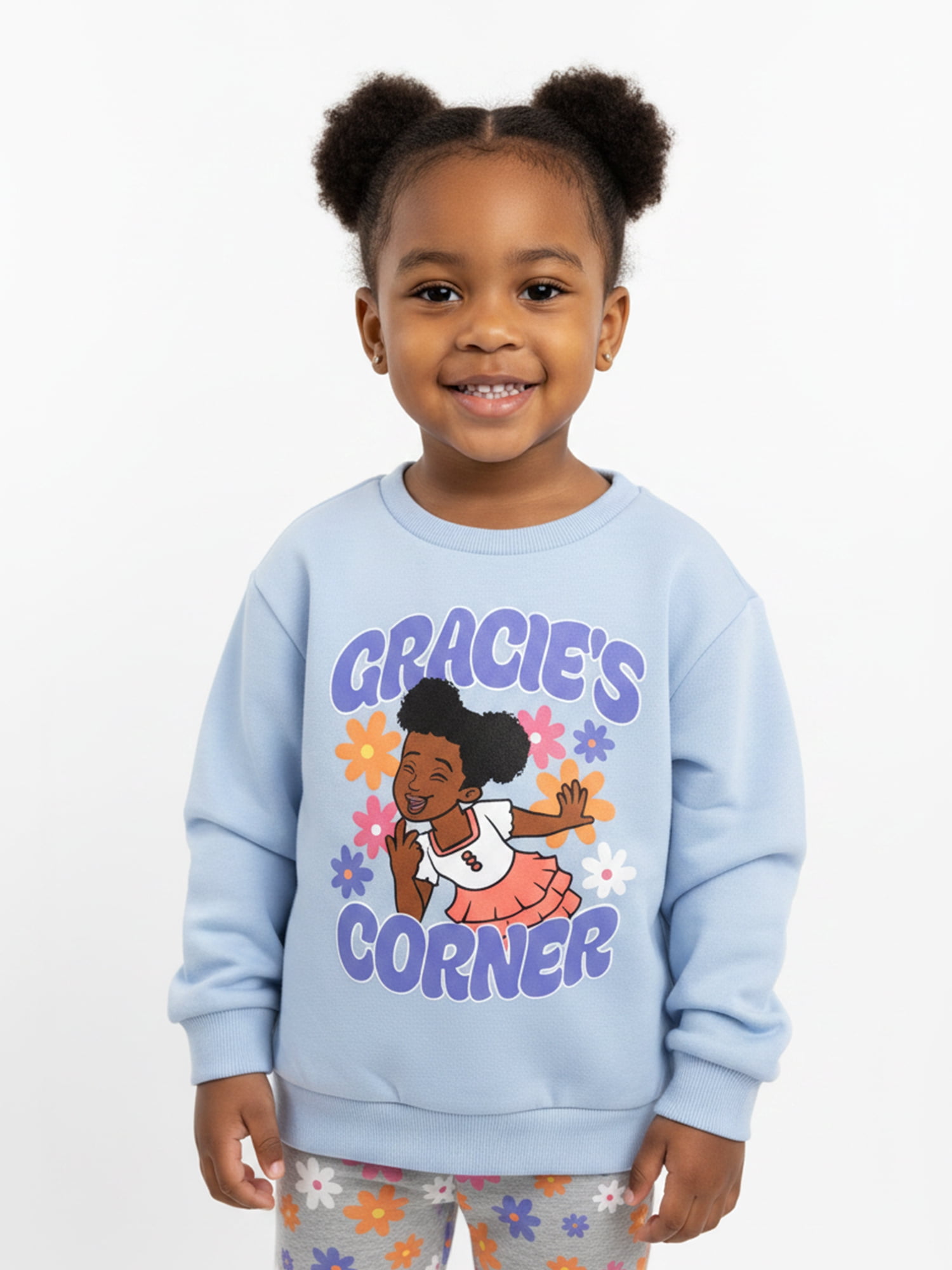 Gracie’s Corner Baby and Toddler Girls Fleece Sweatshirt and Leggings Set, Sizes 12M–5T