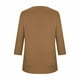thumbnail image 4 of Tops de otoño para mujer,Camiseta estampada de talla grande para mujer, blusa informal de manga 3/4, poliéster, cuello redondo, para usar en casa, sopatenor, 4 of 8