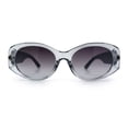 thumbnail image 5 of Womens Oversized Oval Mod Luxury Fashion Plastic Sunglasses Slate - Smoke, 5 of 8