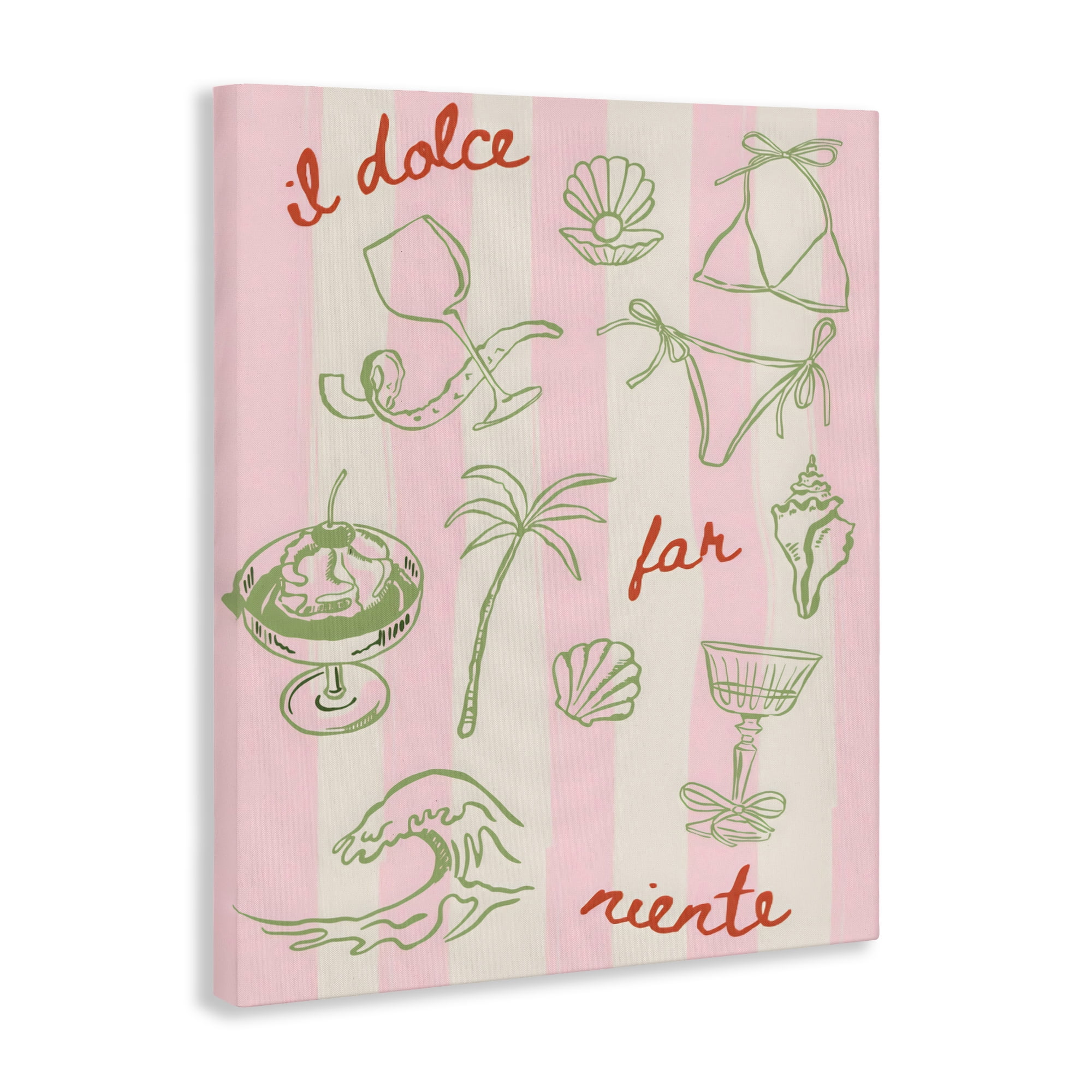 Stupell Industries Il Dolce Far Niente Beach Saying Canvas Wall Art, design by The Prints Vibe