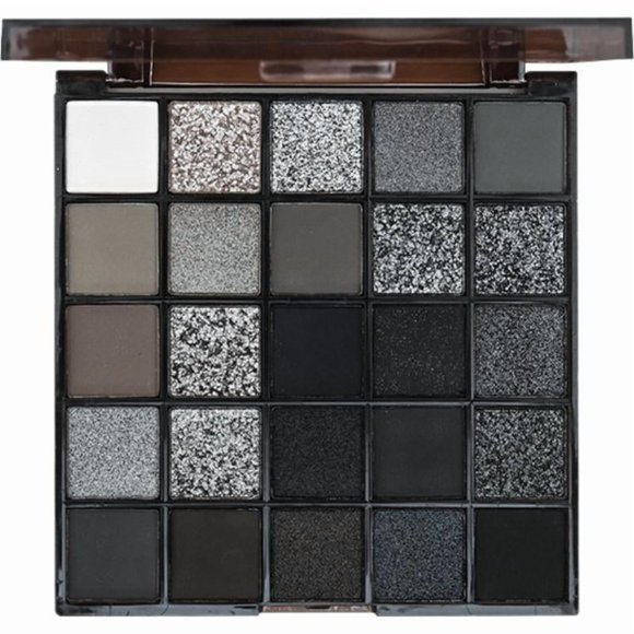 SharkTRUE Color Black Shadow Palette Black Swan Dark Matte Glitter Palette Eyeshadow Cosmetic