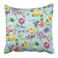 thumbnail image 1 of BOSDECO Colorful Botanical Watercolor Floral Pattern White English Flower Abstract Beautiful Pillowcase Pillow Cover 20x20 inch, 1 of 1