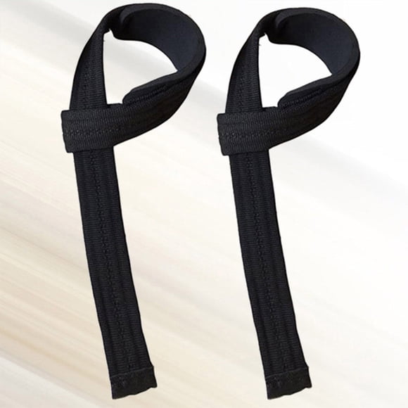 USHOBE Athletes Support Training Strap Weight Lifting Black 1 Pair Polyester for Fitness
