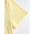 thumbnail image 6 of Women's Short Sleeve Slim Fit Top & Drawstring Wide Leg Pants Elegant 2 Piece Outfit Set, 6 of 8
