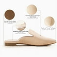 thumbnail image 3 of Ankis Mules Women Flats Comfortable Womens Mules Flats Closed Pointed Toe Mules Women Shoes Slip on, 3 of 7