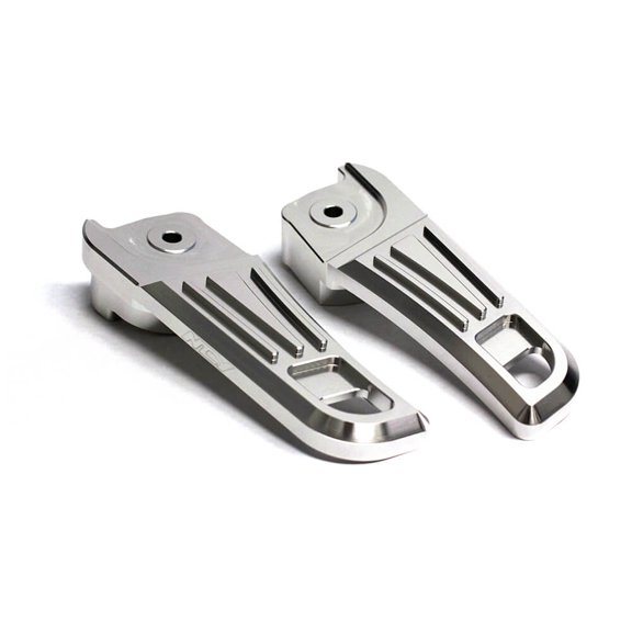 "NCY Footrest Covers (Aluminum, Silver); Honda PCX"