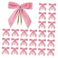 thumbnail image 3 of 24 piezas de lazos navideños, lazos de Navidad, accesorios para fotos, lazos, guirnaldas, adornos decorativos Rosa, 3 of 9