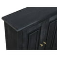 thumbnail image 3 of Jenna 6-Door Sideboard in Farmhouse Charcoal Gray Finish on Solid Wood, 3 of 6