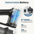 thumbnail image 6 of Haysky Cordless Vacuum Cleaner, Multi-Surface Removable Handheld Lightweight Stick Vacuum for Home, LED Headlights for Pet Hair, Carpet & Hard Floors, Silver, 6 of 10