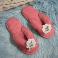 thumbnail image 3 of Dakaela Women's Cozy Spa Thong Flip Flops Memory Foam Plush House Slippers Soft Fuzzy Bedroom Shoes, 3 of 7