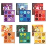 54-Color Gemstone Eyeshadow Set - 6 Vibrant 9-Pan Palettes