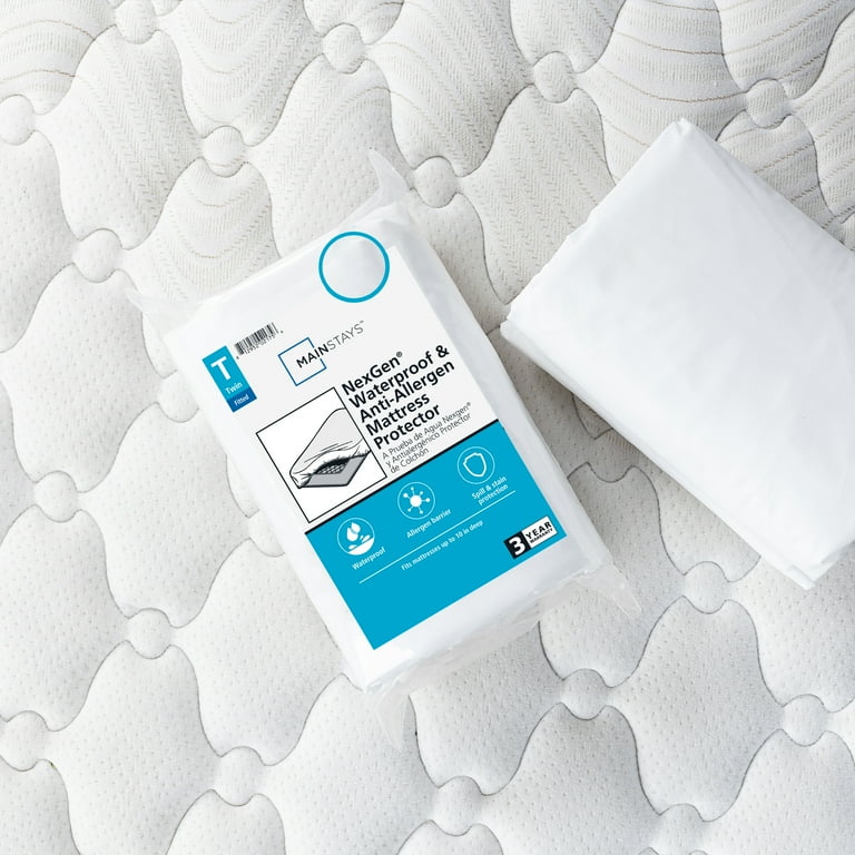 Mainstays Waterproof Twin Mattress Protector, Fitted