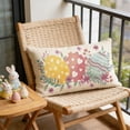 thumbnail image 7 of Yhmxh Easter Bunny Throw Pillow Cover, 12 x 20 Inch Cute Rabbit Rectangle Linen Cushion Case, Wildflowers Throw Pillow Case Decoration, Holiday Farmhouse Decoration for Bed Sofa Couch, 7 of 7