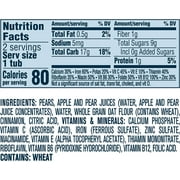 Gerber Baby Food 2nd Foods, Mixed Cereal, Pears & Cinnamon with Oatmeal Puree, 4 oz Tubs, 6 Count