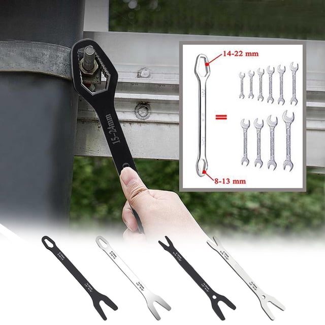 Sentmoon Wrenches Crescent Wrench Ratcheting Wrench Set 8 25mm Metric Combination Spanner Tool Storage Holder for Tight Bolts Nuts Auto Repair Garage Mechanic Use