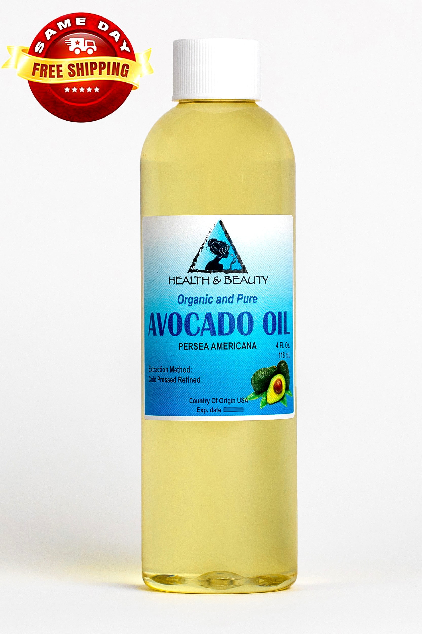 Avocado Oil Refined Organic Carrier Cold Pressed Fresh 100 Pure 4 oz