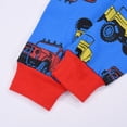 thumbnail image 5 of WIBACKER 3-8T Toddler Boys Long Sleeve Top and Pants Snug Fit 100% Cotton 2 Piece Pajama Sets Truck 3T, 5 of 12