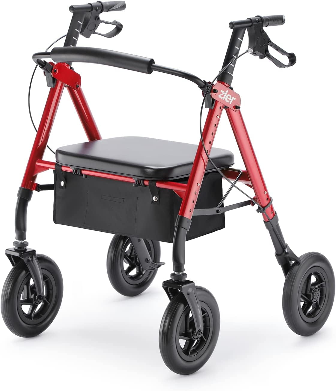 Zler Heavy Duty Walker 400lbsExtra Wide Rollator Walker with 10” Solid