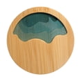 thumbnail image 3 of Posavasos de bambú para té y café, posavasos de bambú para bebidas, regalo de oficina Un elegante, 3 of 9