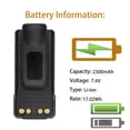 thumbnail image 3 of Batería CS BATTERY para radios Motorola APX-2000 y APX-3000, 3 of 5