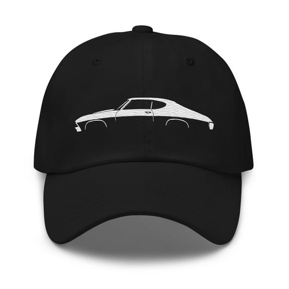1969 Chevelle Dad hat for Chevy Classic Car Owners Enthusiasts Muscle Cars Cap (Black)