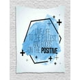 thumbnail image 1 of Positive Energy Tapestry, Live Life to Fullest and Focus on Words Artsy, Wall Hanging for Bedroom Living Room Dorm Decor, 60W X 80L Inches, Pale Azure Blue Charcoal Grey Baby Blue, by Ambesonne, 1 of 2