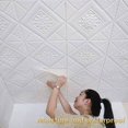 thumbnail image 2 of Papel Pintado De Techo Listo 35 * 35 Cm 3D A Prueba De Humedad Suave Antiestático Anticolisión Espuma Ladrillo 3D Adhesivo De Pared Sólido Fondo Pegatina, 2 of 4