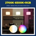 thumbnail image 5 of Smart Light Bulbs 100W Equivalent, Works with Alexa/Google Home/SmartLife, 1350LM 11W RGBCW Color Changing LED Light Bulbs, 2.4G WiFi & BLE Light Bulb, No Hub Required, ETL Listed, 2PCS, 5 of 5
