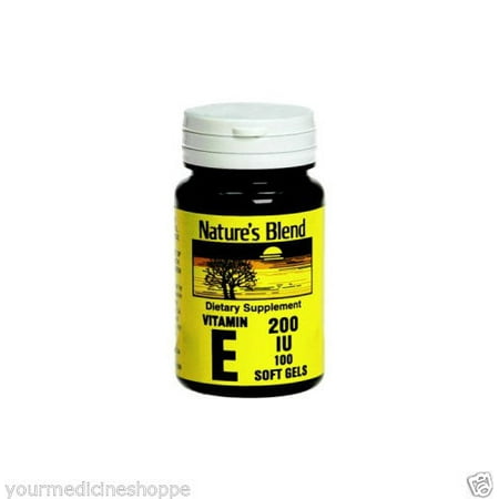 Blend Softgel - Nature's Blend Vitamin E 200IU Softgels, 100ct 079854900101A377