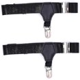 thumbnail image 2 of 2pcs Elastic Men Sock Suspenders Garter Hold Up Braces Duck Clip Grip Adjustable, 2 of 5