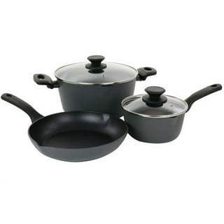  Oster 127710.1 Non-Stick Aluminum Cookware Set, Black & Grey  Speckle - 10 Piece : Home & Kitchen