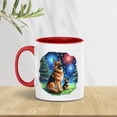 thumbnail image 2 of Happy New Year German Shepherd Family Cheer Winter Midnight Firework 11oz Accent Two-tone Mug Alsatian Dog Lover Gifts Coffee Tea Cup - 02025, 2 of 5