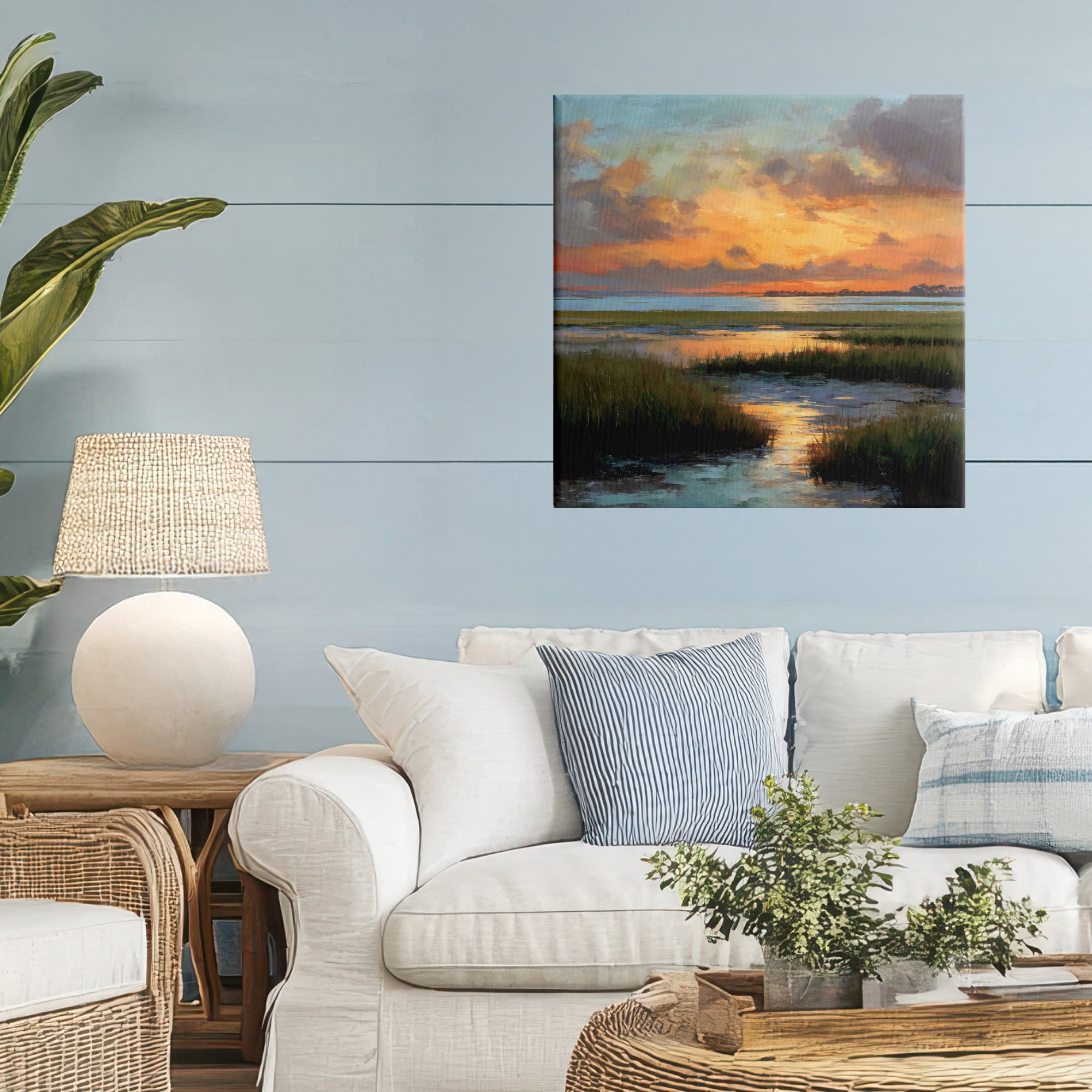 Stupell Industries Evening Marshland Glow Canvas Wall Art, design by Petal Prints Design