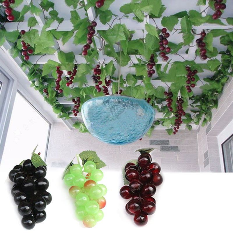 Details about   Bunch Lifelike Artificial Grapes Plastic Fake Fruit Food Home Decoration US HN 