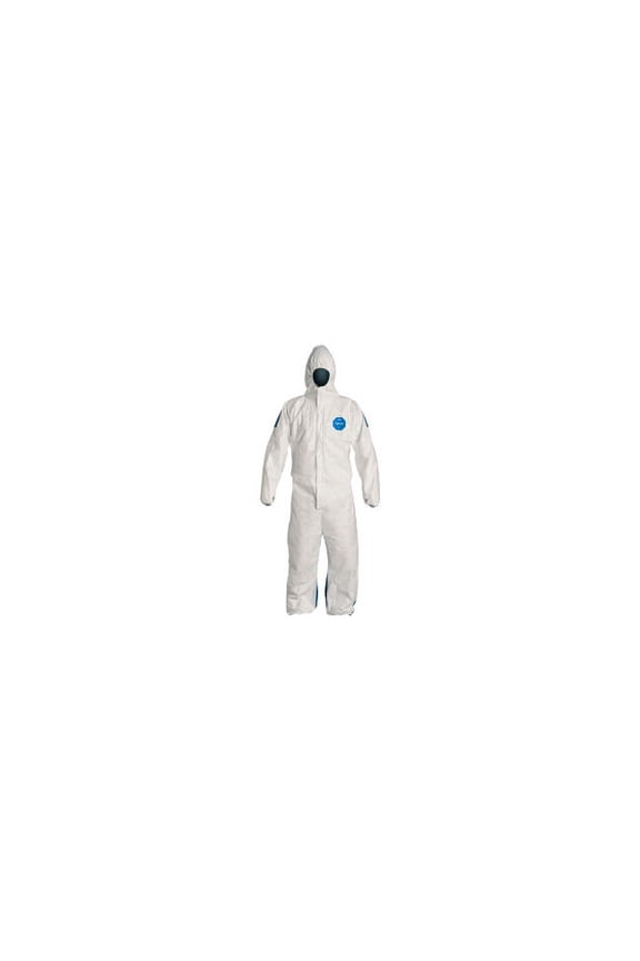 Coveralls,L,Blue/Wht,Tyvek 400 D,PK25 TD127SWBLG0025CM