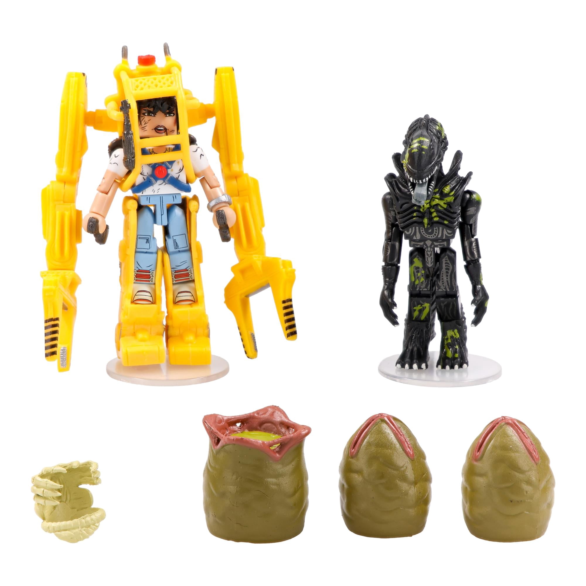 Aliens Deluxe Power Loader with Ripley & Battle-Damaged Alien Warrior Minimates