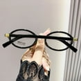 thumbnail image 5 of 7 Pairs of Black Anti-blue Light Reading Glasses +2.50 Oval Plastic Classic Readers 2.50 for Women, 5 of 6